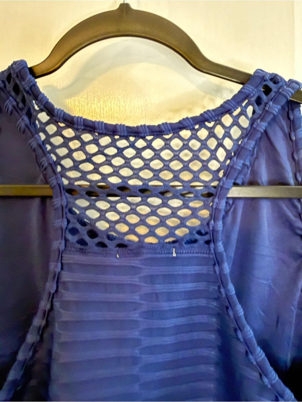 Nine West Royal Blue Textured Racerback Sports Bra - Picture 7 of 7